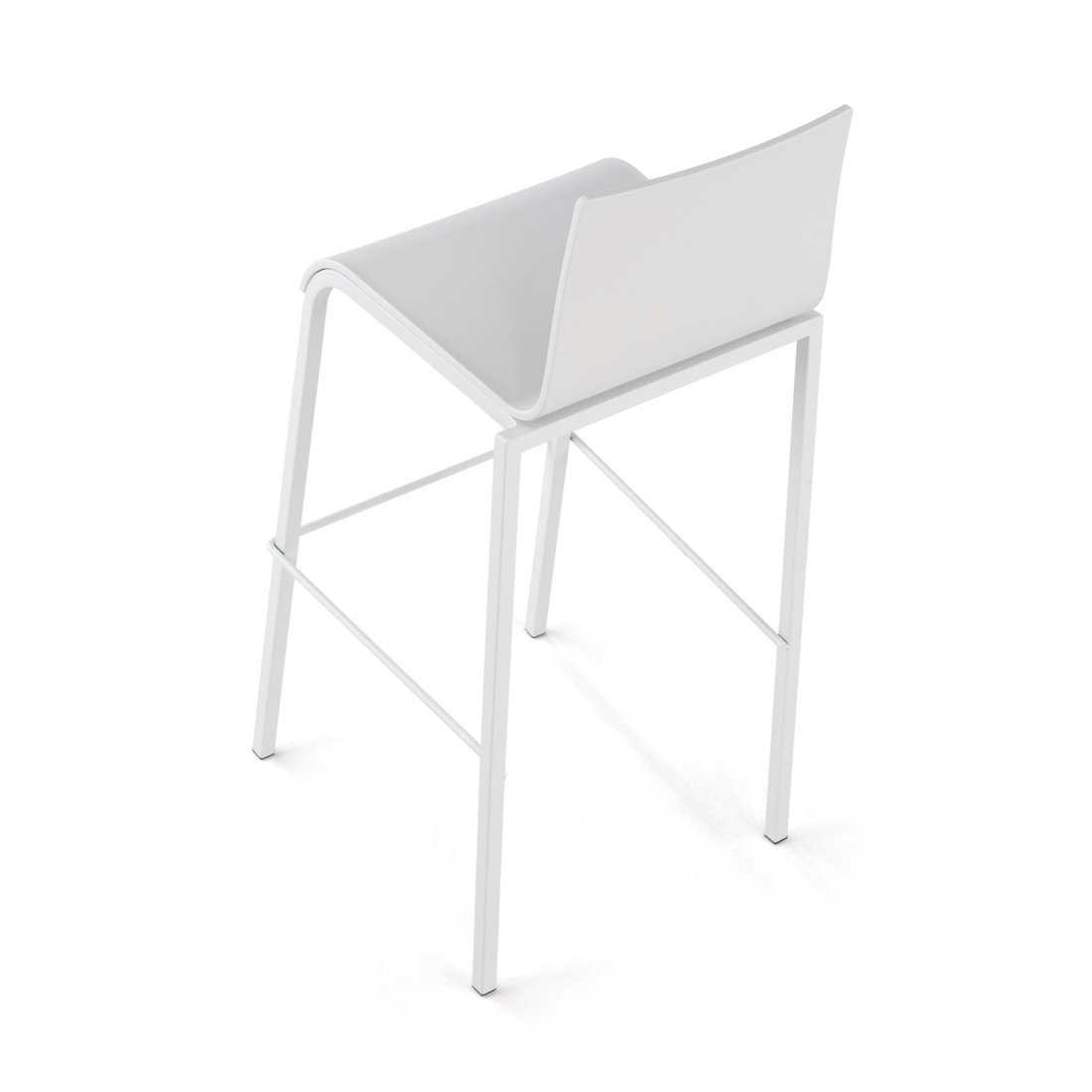 taburete de oficina blanco selena plastico 7