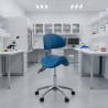 taburete de trabajo y laboratorio azul clinic plastico 2