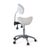 taburete de trabajo y laboratorio blanco clinic plastico 8