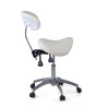 taburete de trabajo y laboratorio blanco clinic plastico 4