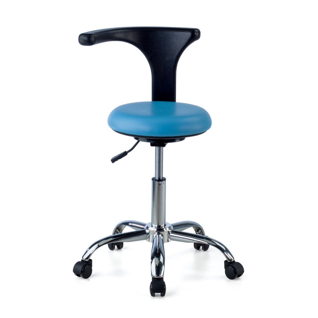 taburete de trabajo y laboratorio azul onix plastico 3