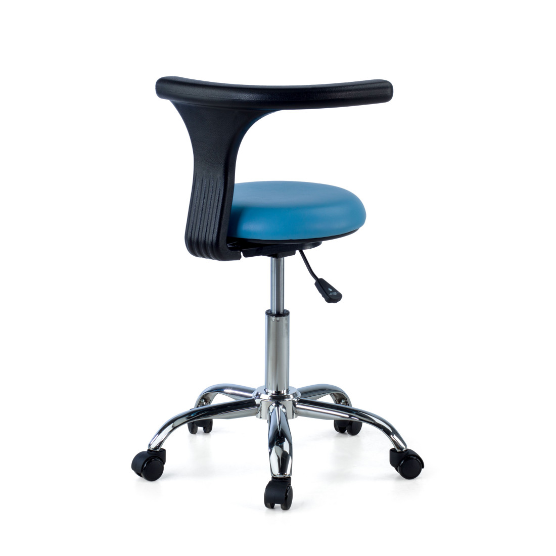taburete de trabajo y laboratorio azul onix plastico 7