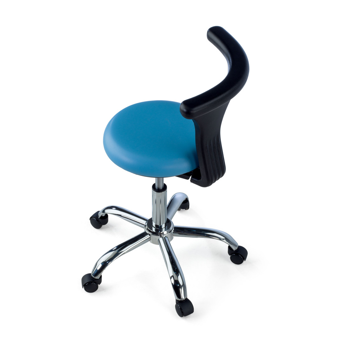 taburete de trabajo y laboratorio azul onix plastico 9