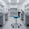 taburete de trabajo y laboratorio azul onix plastico 2