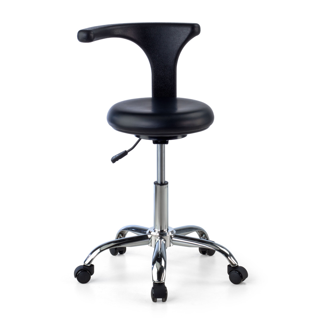 taburete de trabajo y laboratorio negro onix plastico 3