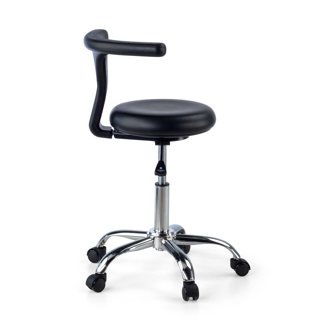 taburete de trabajo y laboratorio negro onix plastico 5
