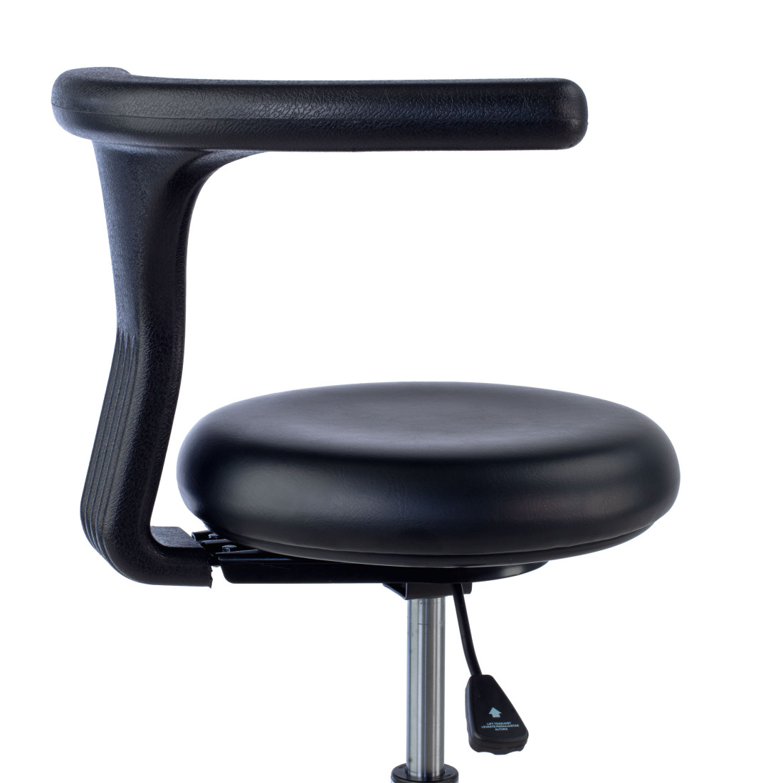 taburete de trabajo y laboratorio negro onix plastico 4
