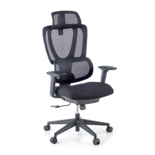 Silla de oficina Motion, reposacabezas, brazos 3D, red - NEGRO