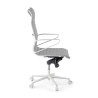 silla ejecutiva blanco gris forli respaldo alto estructura blanca piel sintetica 4