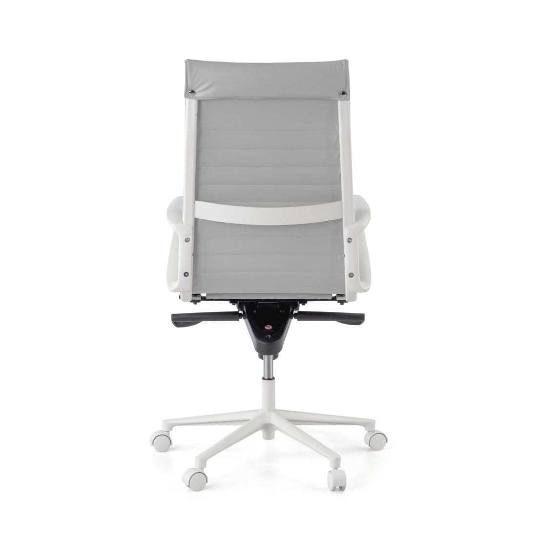 silla ejecutiva blanco gris forli respaldo alto estructura blanca piel sintetica 7
