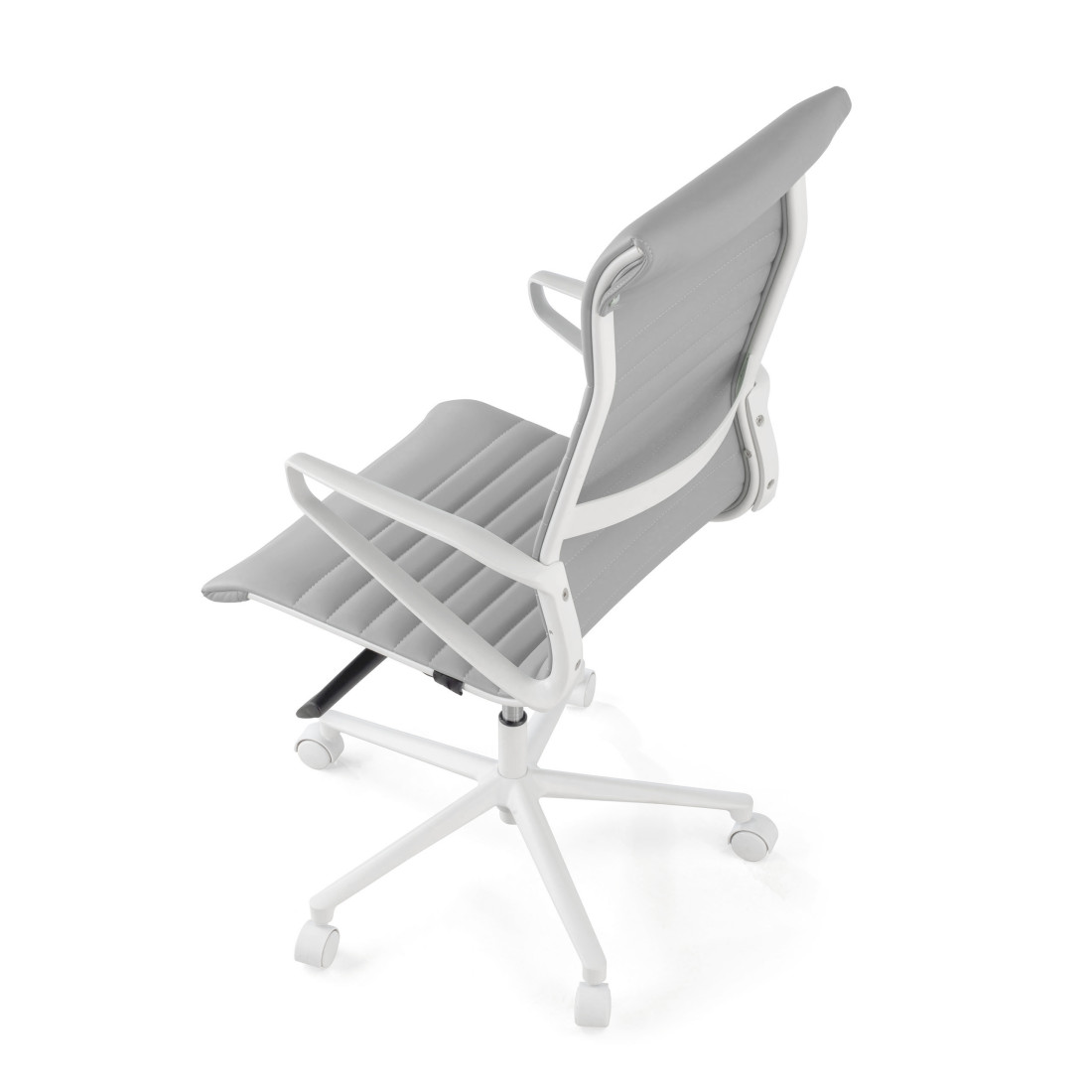 silla ejecutiva blanco gris forli respaldo alto estructura blanca piel sintetica 8