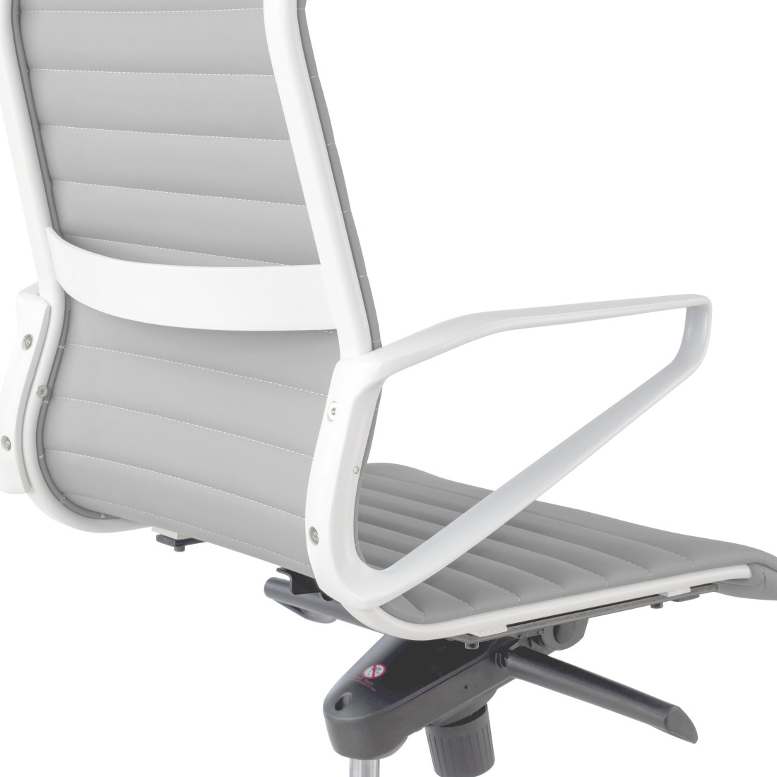 silla ejecutiva blanco gris forli respaldo alto estructura blanca piel sintetica 10