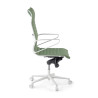 silla ejecutiva blanco verde forli respaldo alto estructura blanca piel sintetica 4