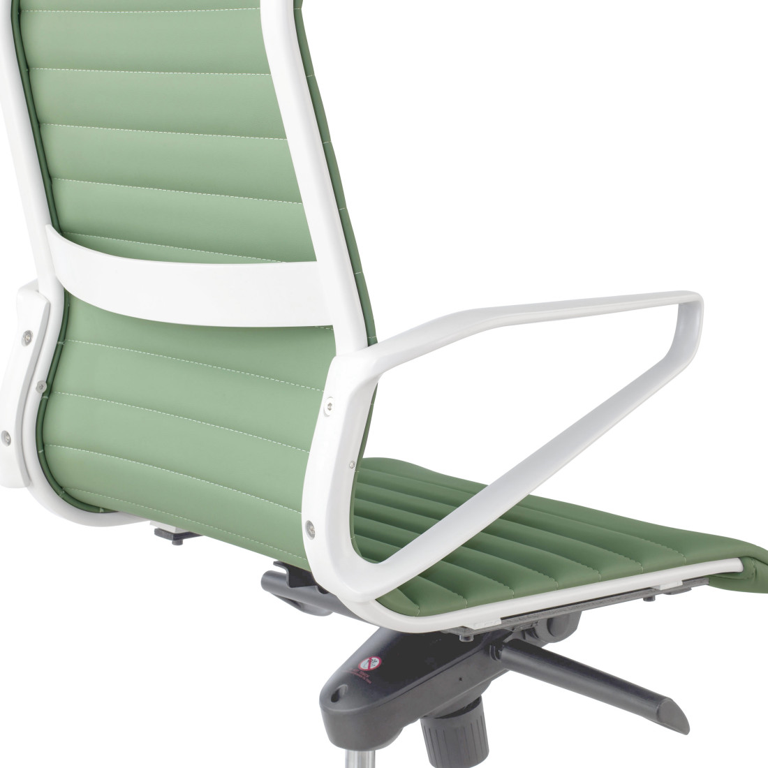 silla ejecutiva blanco verde forli respaldo alto estructura blanca piel sintetica 10
