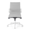 silla ejecutiva blanco gris forli respaldo bajo estructura blanca piel sintetica 3