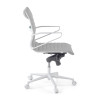 silla ejecutiva blanco gris forli respaldo bajo estructura blanca piel sintetica 4