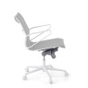 silla ejecutiva blanco gris forli respaldo bajo estructura blanca piel sintetica 5