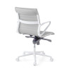 silla ejecutiva blanco gris forli respaldo bajo estructura blanca piel sintetica 6