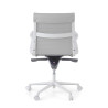 silla ejecutiva blanco gris forli respaldo bajo estructura blanca piel sintetica 7