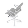 silla ejecutiva blanco gris forli respaldo bajo estructura blanca piel sintetica 8