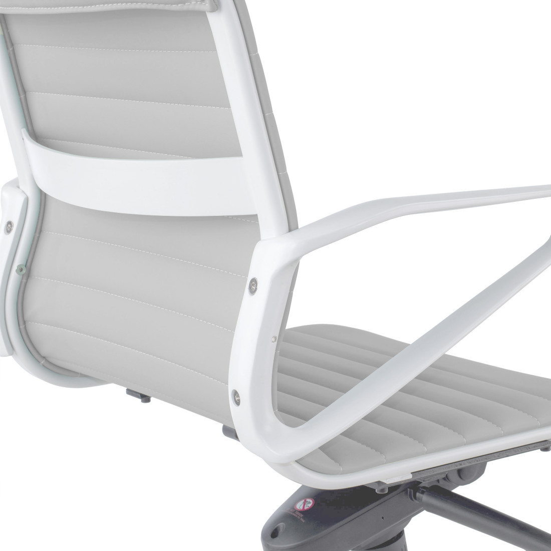 silla ejecutiva blanco gris forli respaldo bajo estructura blanca piel sintetica 10