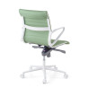 silla ejecutiva blanco verde forli respaldo bajo estructura blanca piel sintetica 6