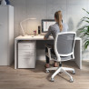 Mesa de Escritorio Estrecha Work Plus  fondo 60 estructura blanco mate