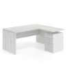 mesa en l 140x150 albo workplus mesa fondo 80cm con pedestal 70x60cm frontales metal 1