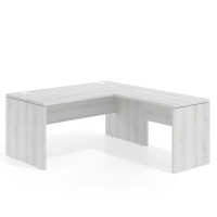 Mesa de Oficina en L Work Plus fondo 80 diseño monocolor - ALBO, 180x180