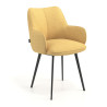 Silla confidente tapizada Gala, estructura 4 patas - Amarillo