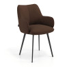 Silla confidente tapizada Gala, estructura 4 patas - Marron