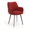 Silla confidente tapizada Gala, estructura 4 patas - ROJO