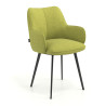 Silla confidente tapizada Gala, estructura 4 patas - VERDE