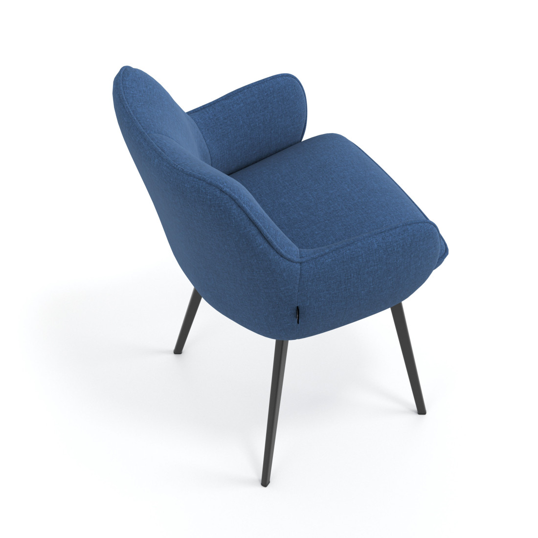 silla confidente azul gala 4 patas 7