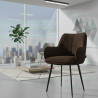 silla confidente marron gala 4 patas 2