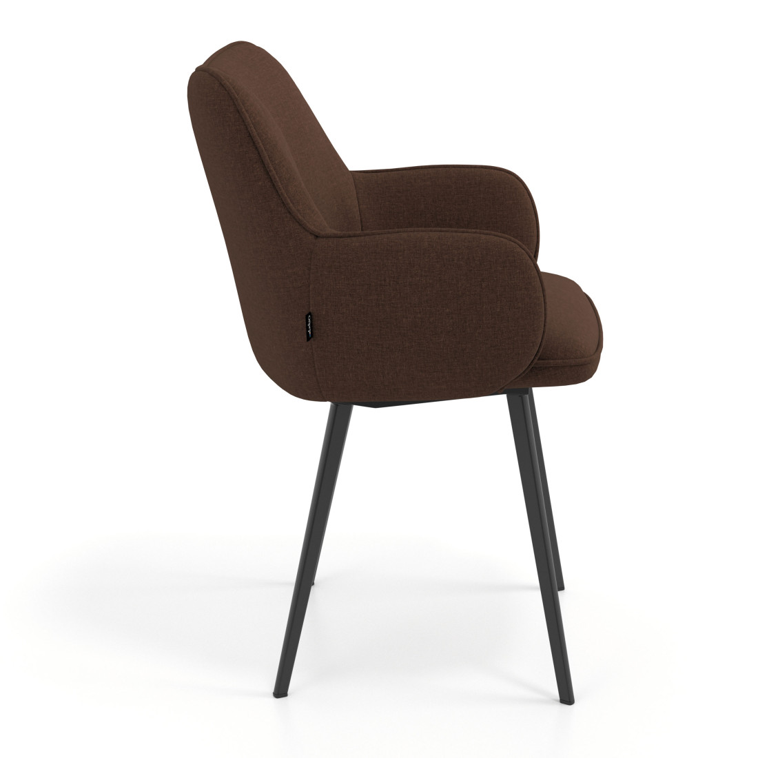 silla confidente marron gala 4 patas 3