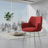 silla confidente rojo gala 4 patas 2