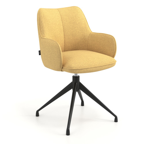 Silla de reuniones Gala, estructura giratoria - Negro