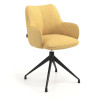 Silla de reuniones Gala, estructura giratoria - Amarillo