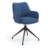 Silla de reuniones Gala, estructura giratoria - AZUL