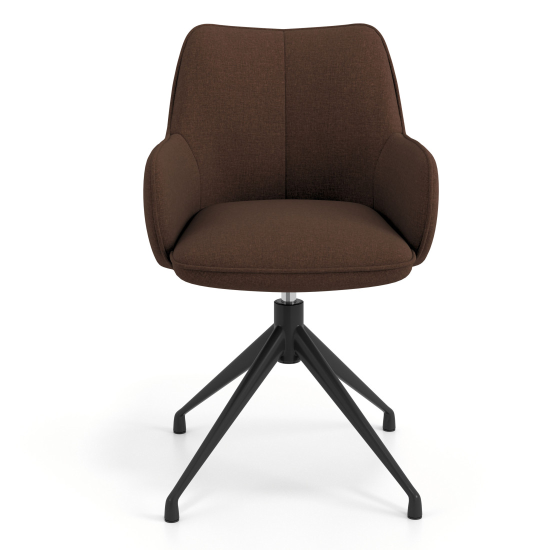silla confidente marron gala giratoria 4