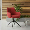 silla confidente rojo gala giratoria 2