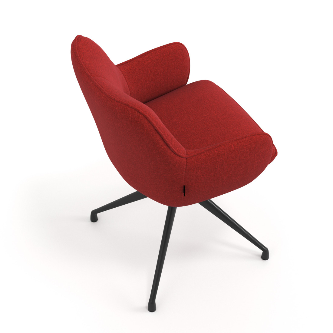 silla confidente rojo gala giratoria 7