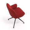 silla confidente rojo gala giratoria 7