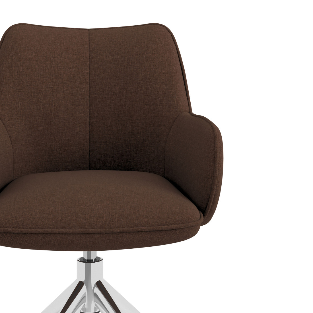 silla confidente marron gala giratoria 5