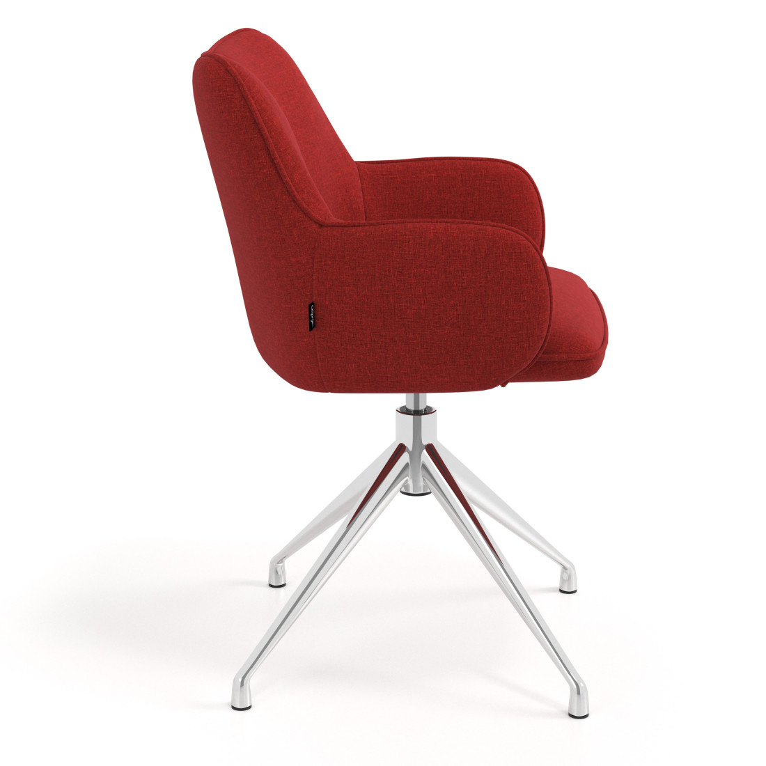 silla confidente rojo gala giratoria 3