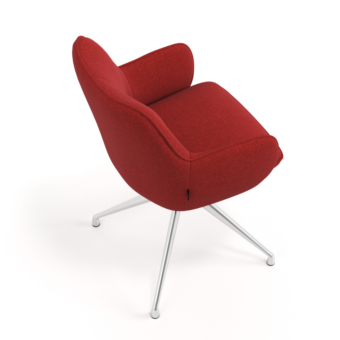 silla confidente rojo gala giratoria 7