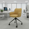 silla confidente amarillo gala giratoria con ruedas 2