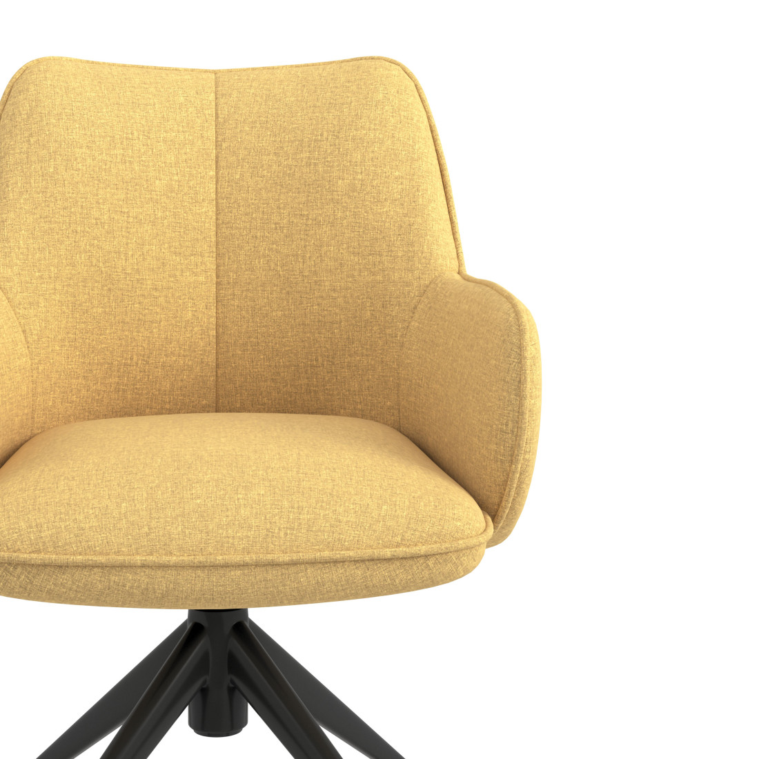 silla confidente amarillo gala giratoria con ruedas 5
