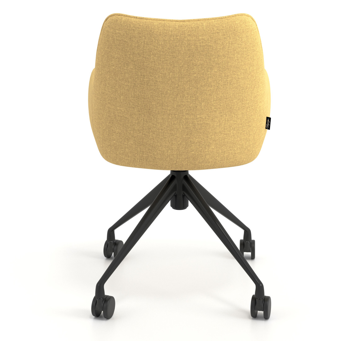 silla confidente amarillo gala giratoria con ruedas 6
